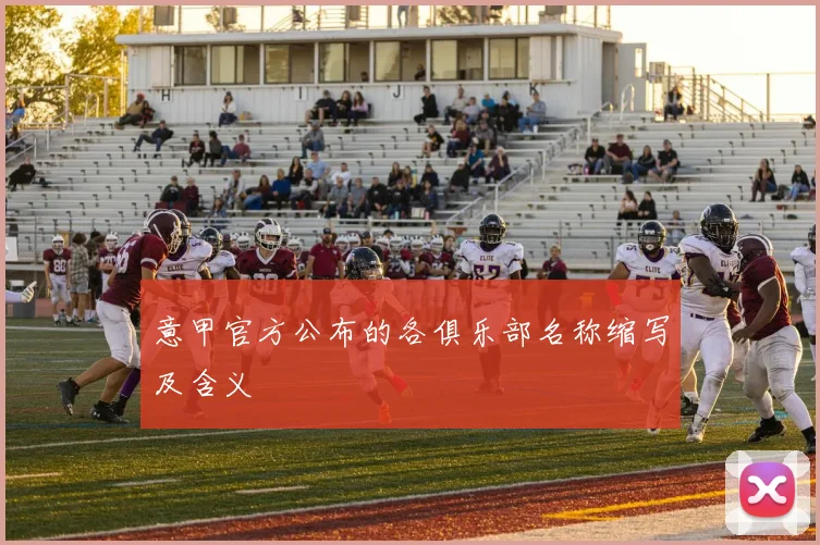 意甲官方公布的各俱乐部名称缩写及含义